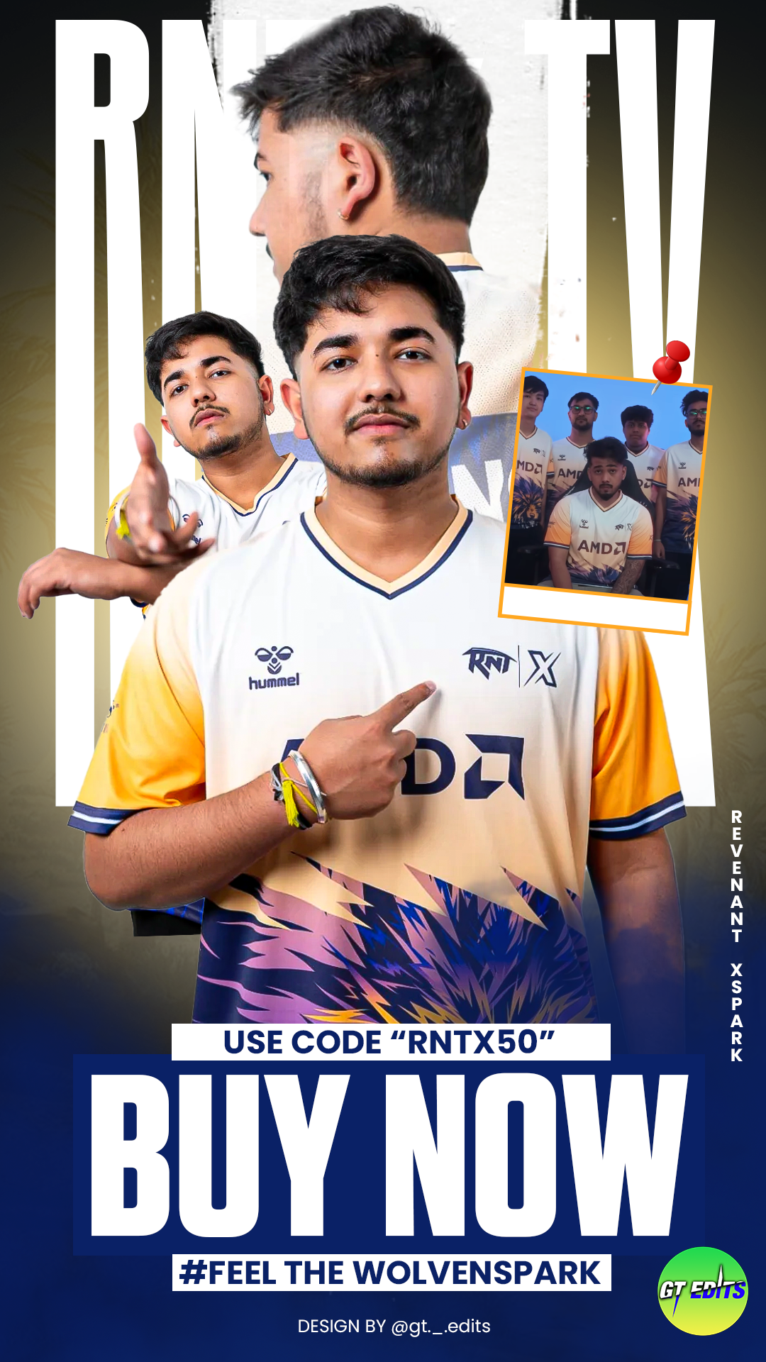 Instagram story — RNT x Tx jersey reveal